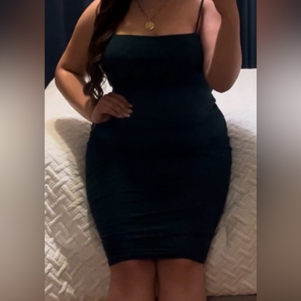 Emerald green dress